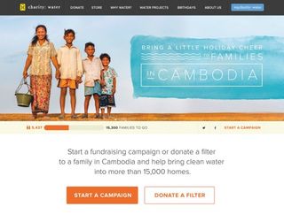 A microsite that raised money to fund 15,000 household BioSand filters in Cambodia
