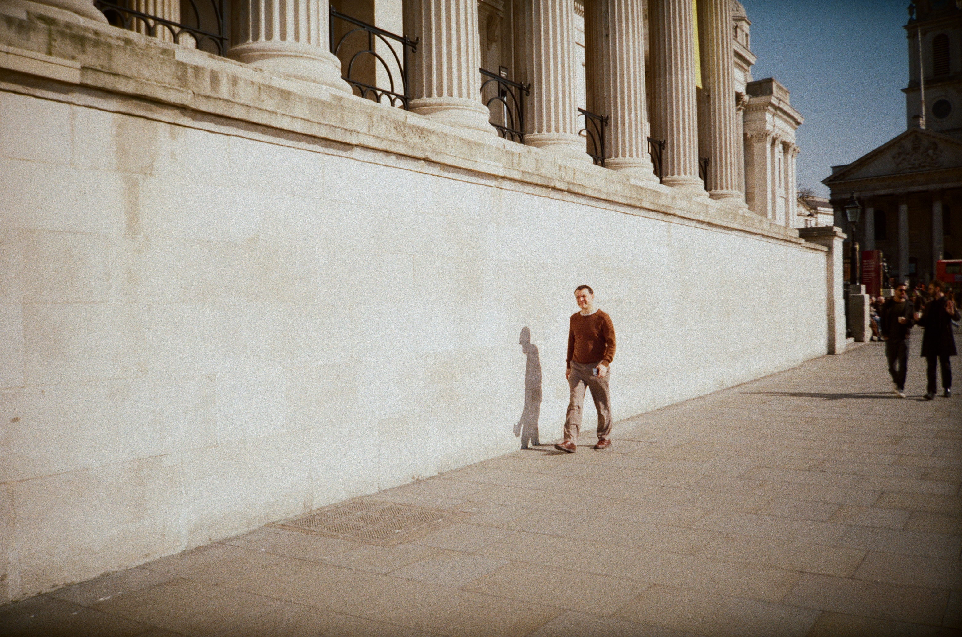 Scan of Lomo MC-A image shot on Kodak Gold 200 showing London street scenes