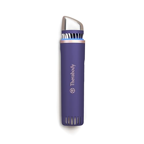 Therabody Theraface Depuffing Wand – Cold and Heat Skincare Treatment to Depuff and Glow; Beauty Wand, Face Roller and Eye Massager for Dark Circles and Radiant Skin (indigo)