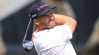 Wyndham Clark takes a shot during the Arnold Palmer Invitational