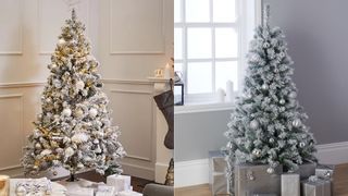 M&S and Wilko Frosted Christmas trees