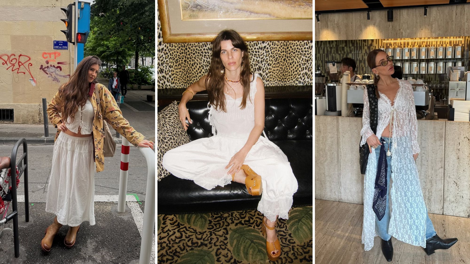 composite of influencers wearing the free people intimately collection