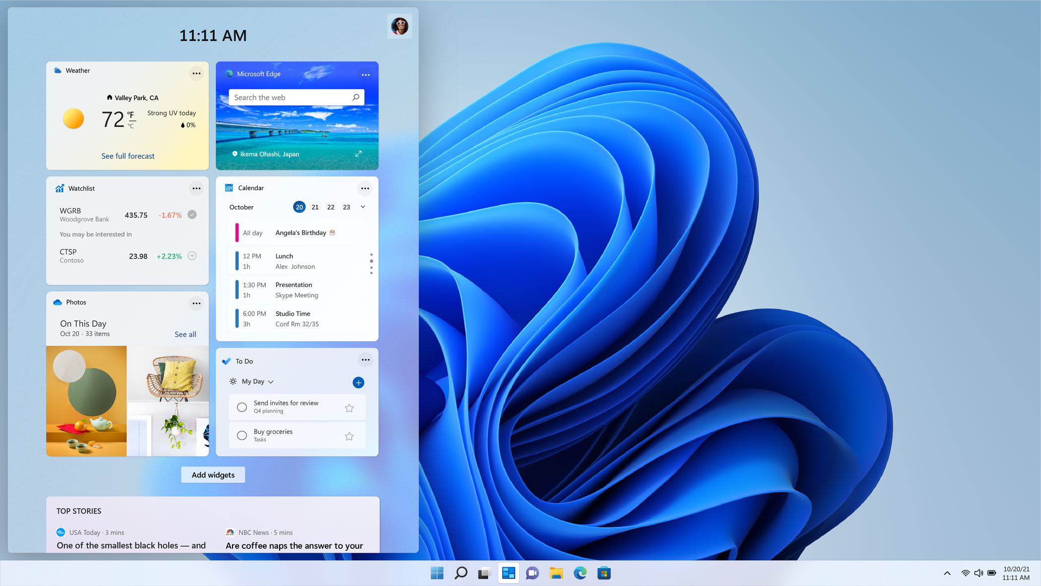 windows 11 widgets on desktop