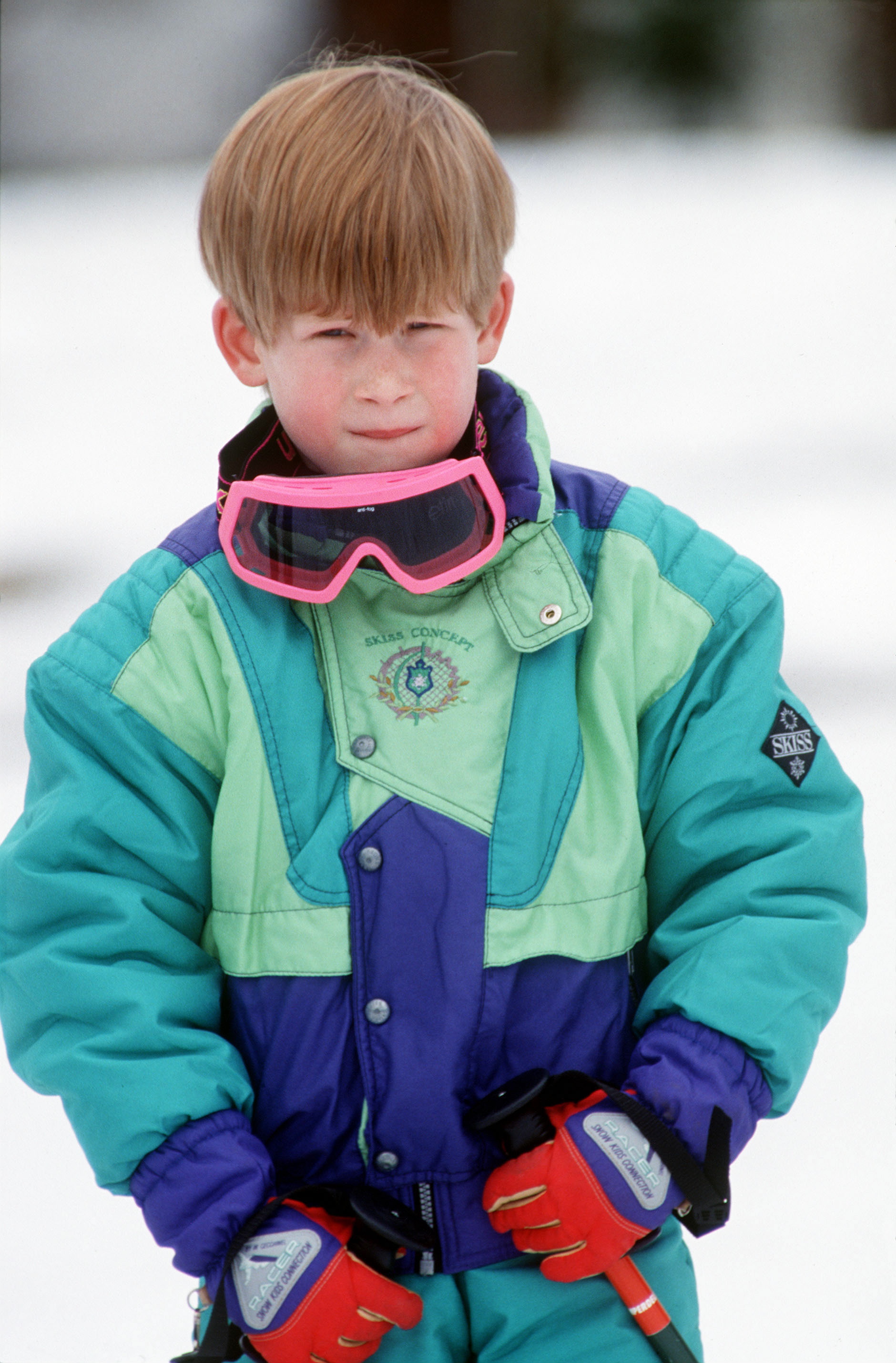 Prince Harry wearing ski gear in 1994