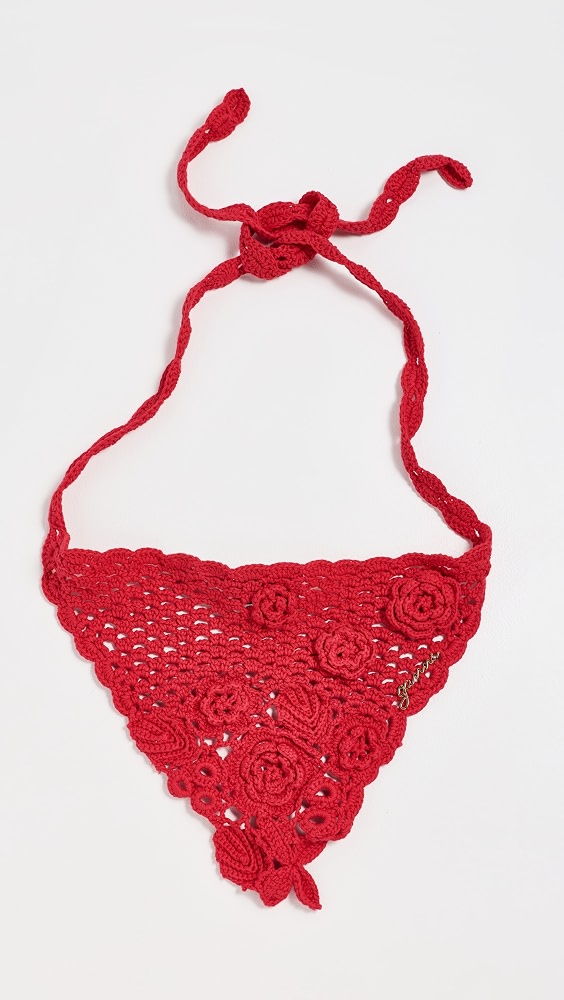 Crochet Head Scarf - Goji Berry