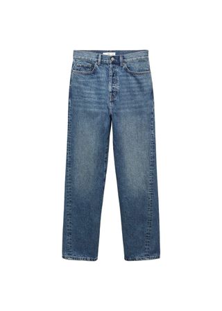 Straight Jeans With Forward Seams - Women