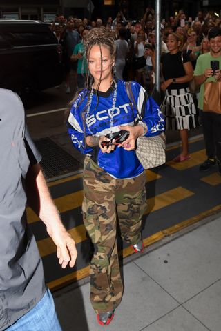 Rihanna in cargo pants