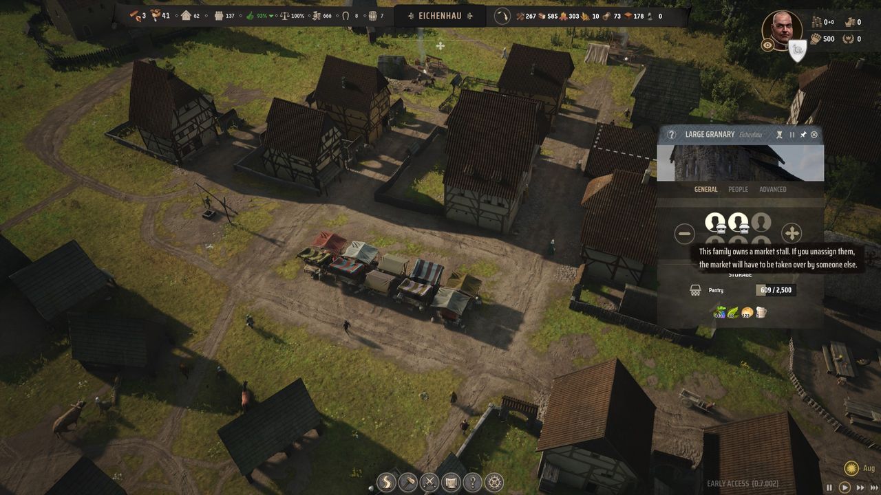 Manor Lords marketplace - Granary