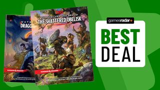 Phandelver and Below and Waterdeep: Dragon Heist books on a green background beside a 'best deal' badge