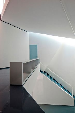 white interior staircase