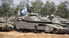 Israeli tanks prepare for Gaza invasion