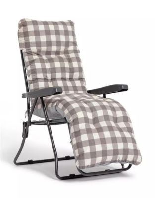 Home Check Sun Lounger Cushion