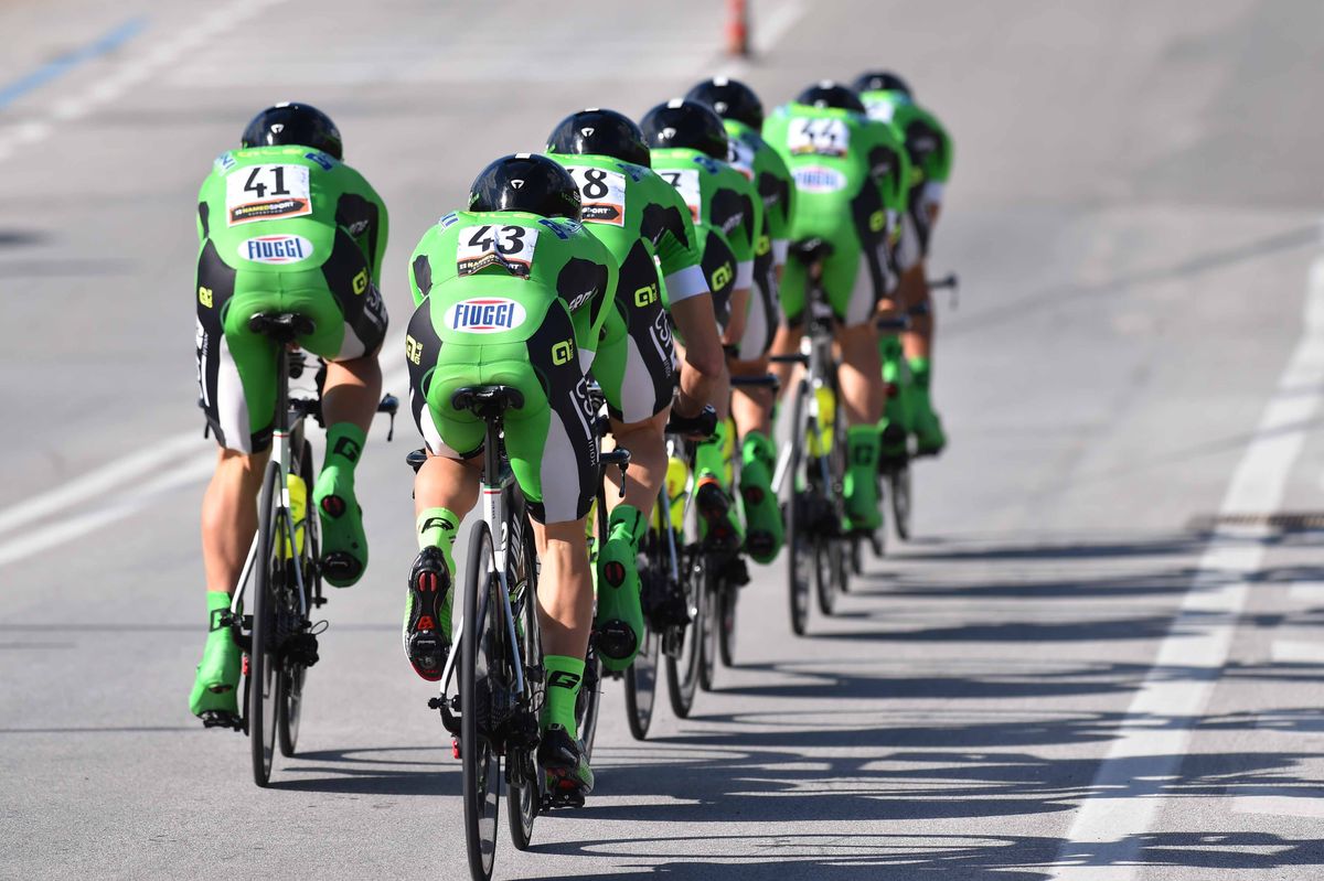 Bardiani CSF in the team time trial in Tirreno-Adriatico