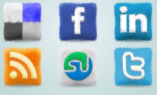 Free Furry Cushions Social Icons Set