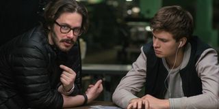 Edgar Wright and Ansel Elgort