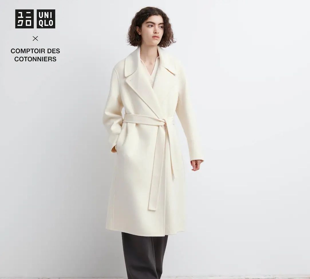 Uniqlo, Wool Blend Wrap Coat