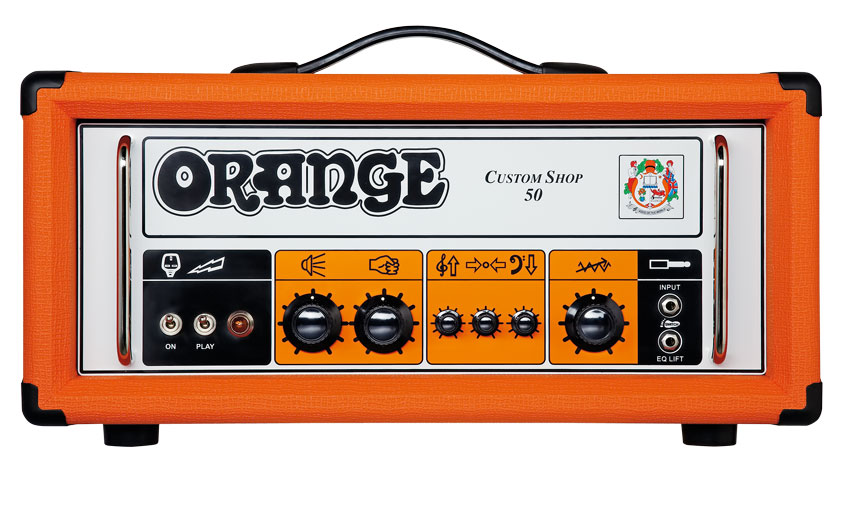 The CS 50 celebrates Orange&#039;s &#039;pics only&#039; amps with graphic symbols to represent the knob functions