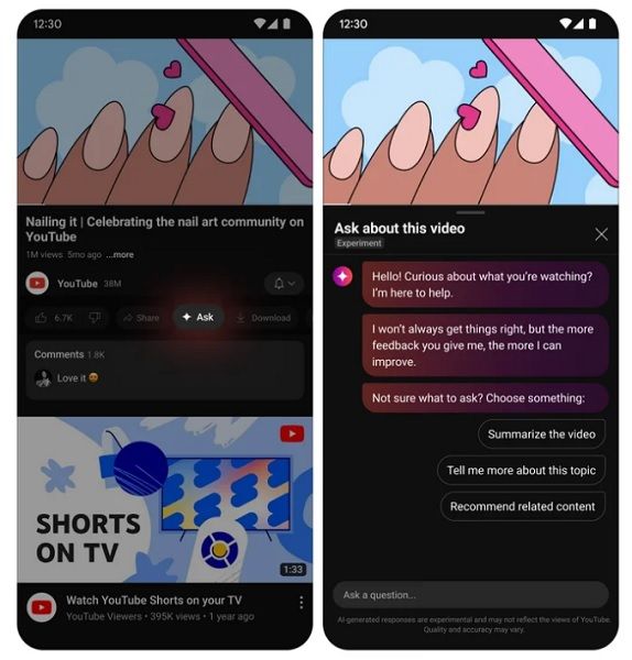 YouTube Premium members can begin testing the platform's new conversational AI.