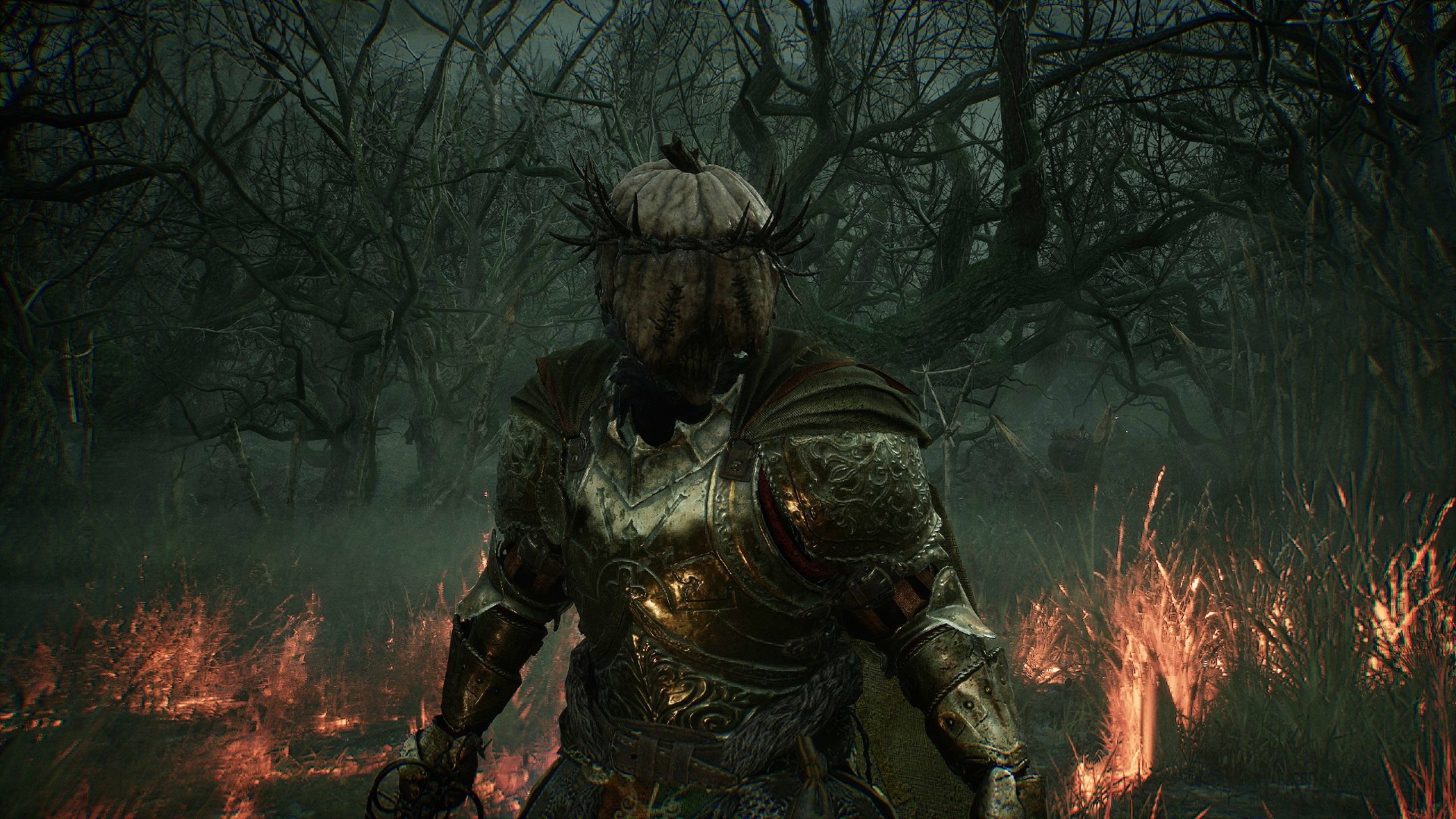 Lords of the Fallen Pumpkin Patch - Wearing the Pumpskin Mask