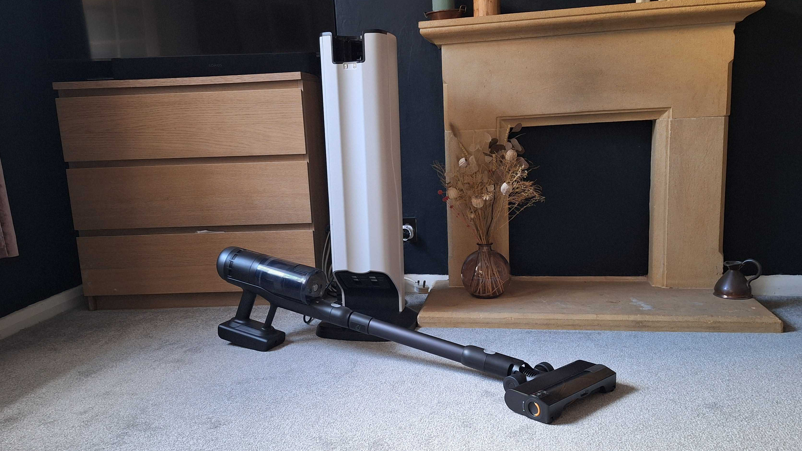Roborock H60 Hub Ultra in reviewer's living room