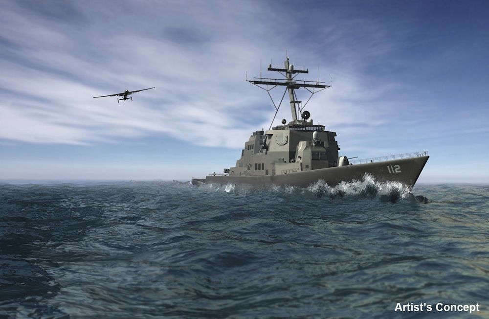 drone at sea artist concept