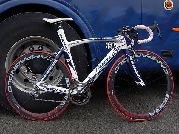 Robbie McEwen (Katusha) chose his aero Ridley Noah