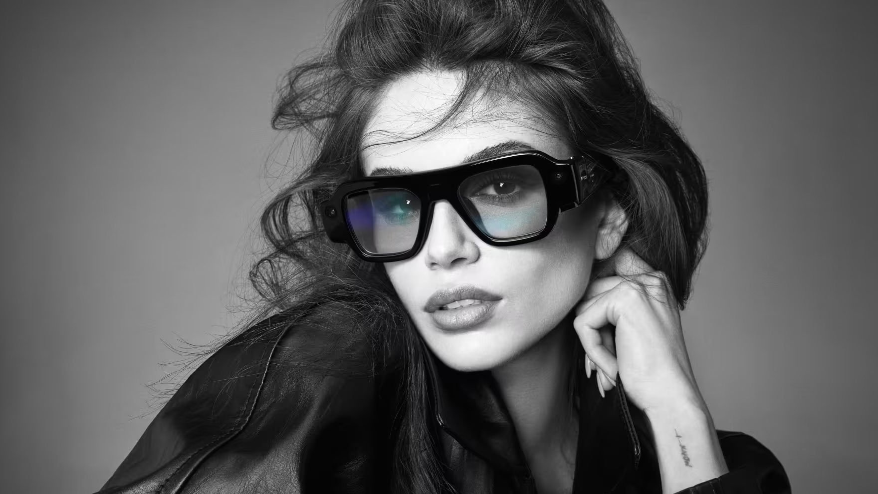 Kaia Gerber wearing Snap Specs