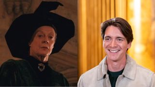 Maggie Smith as Professor McGonagall and James Phelps in Wizards of Baking press photo