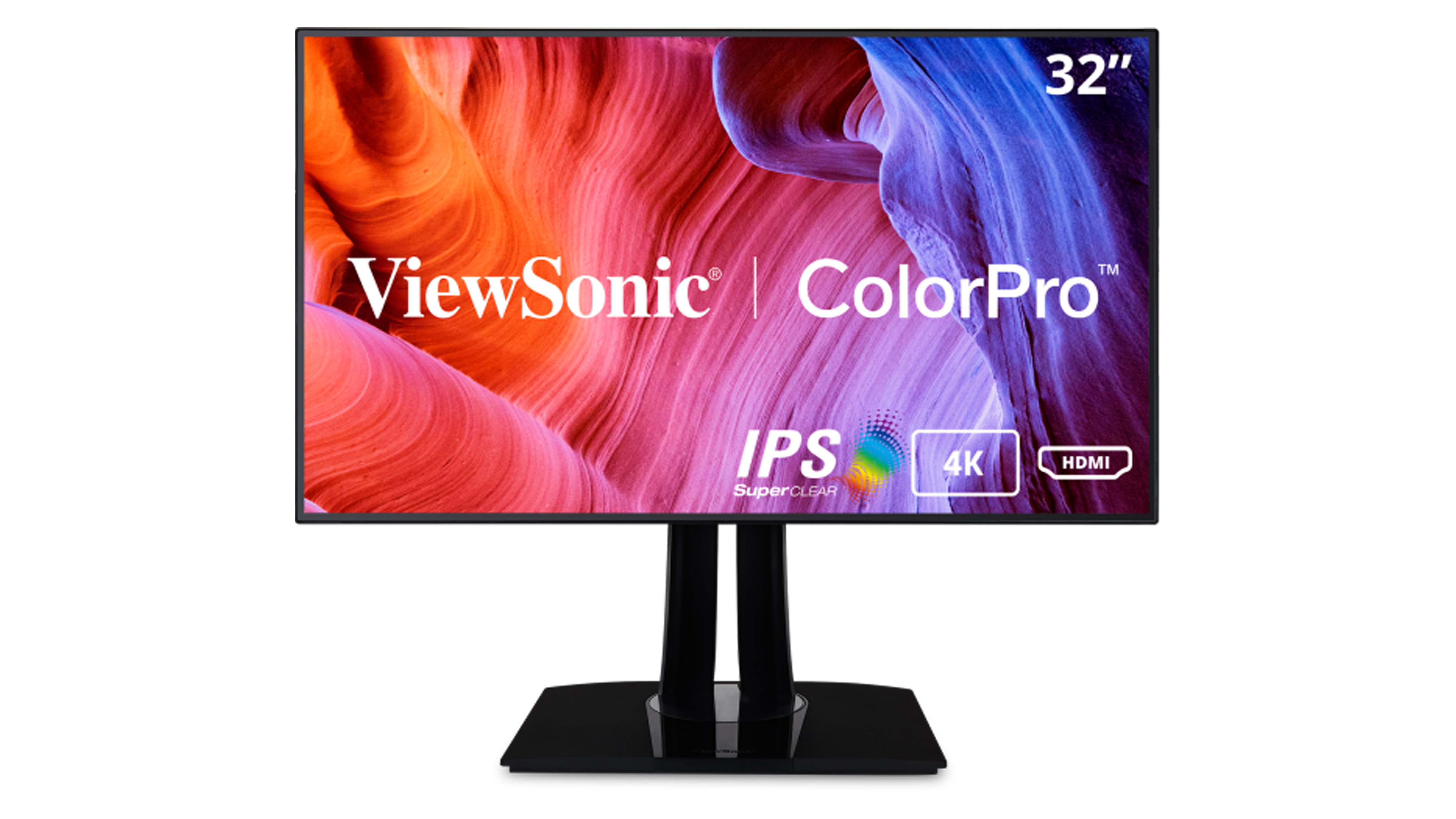 Product shot of ViewSonic VP3268a-4K, one of the best monitors for video editing