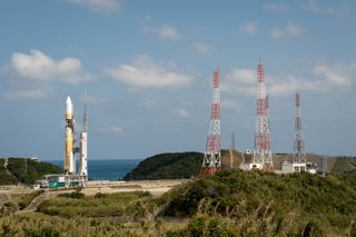 H-IIA Rocket Rolls Out for Global Precipitation Measurement Mission