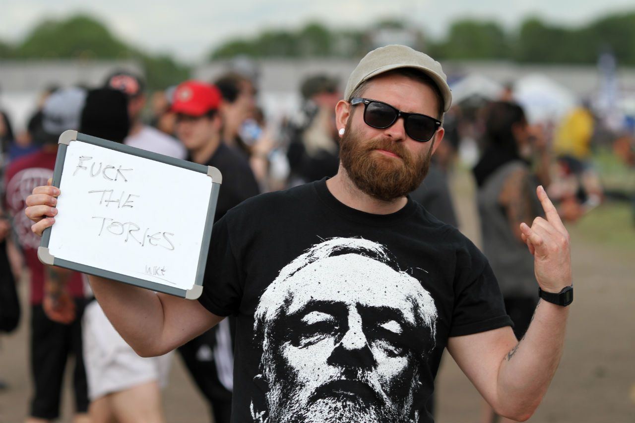 Unsurprisingly, the Corbyn-shirted Mike isn't a Tory.