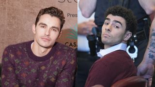 Dave Franco at Sundance 2025 in Park City, Utah and Luigi Mangione at his arraignment at Manhattan Criminal Court on December 23, 2024 in New York City.