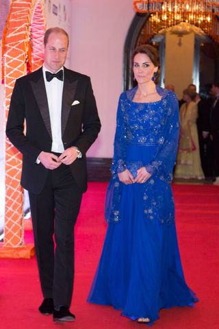Kate Middleton's mesmerising blue beaded gown