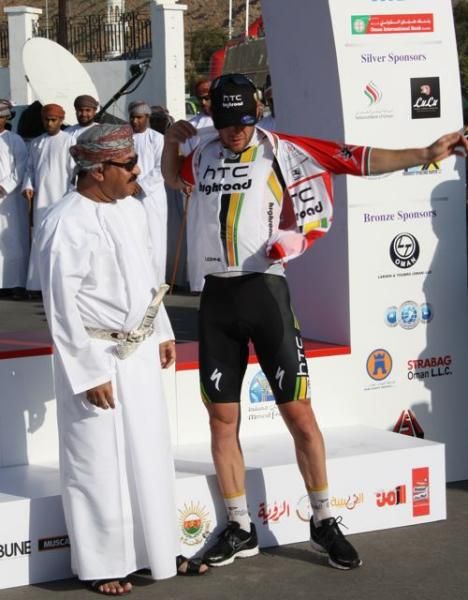 Matt Goss also pulled on the race leader's red jersey.