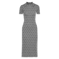 PACO RABANNE Scalloped metallic jacquard-knit dress, Now £364, Was £640 (43% off)