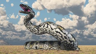Artist impression of titanoboa, the largest snake to ever exist on Earth