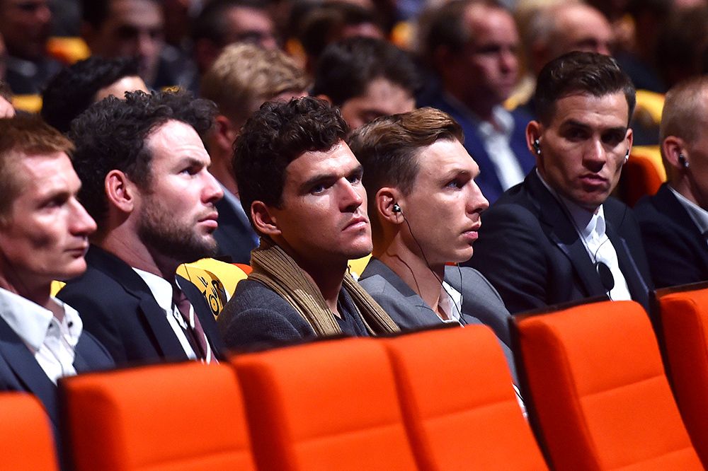 Mark Cavendish, Greg van Avermaet and Tony Martin