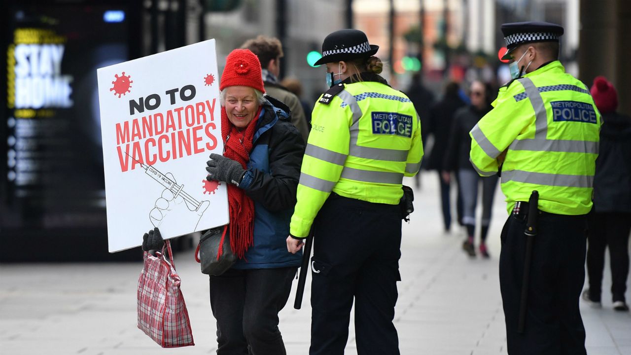 Coronavirus anti-vaccination protest