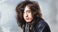 Jimmy Page of English rock band Led Zeppelin, studio portrait in London, December 1968. 