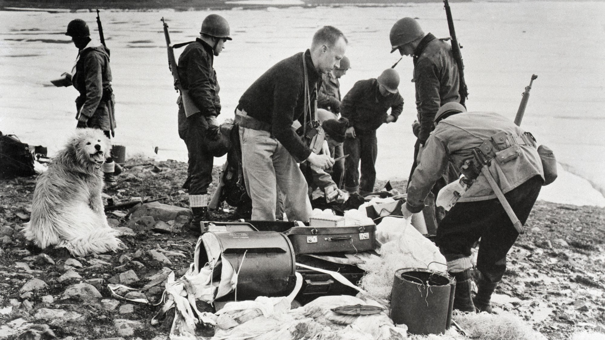 US coastguard search through kit left behind by German operators in Greenland