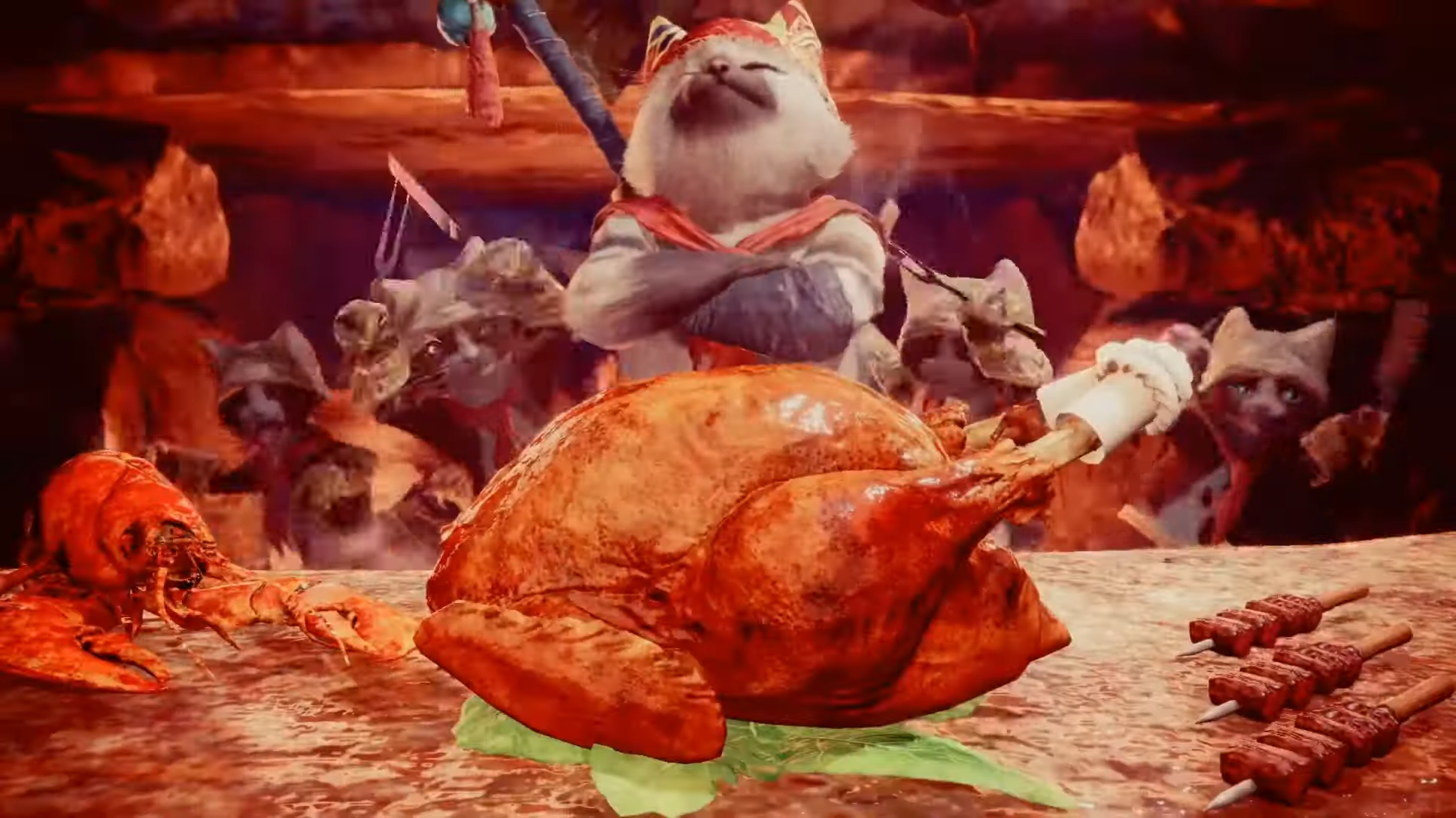 monster hunter world meowscular chef