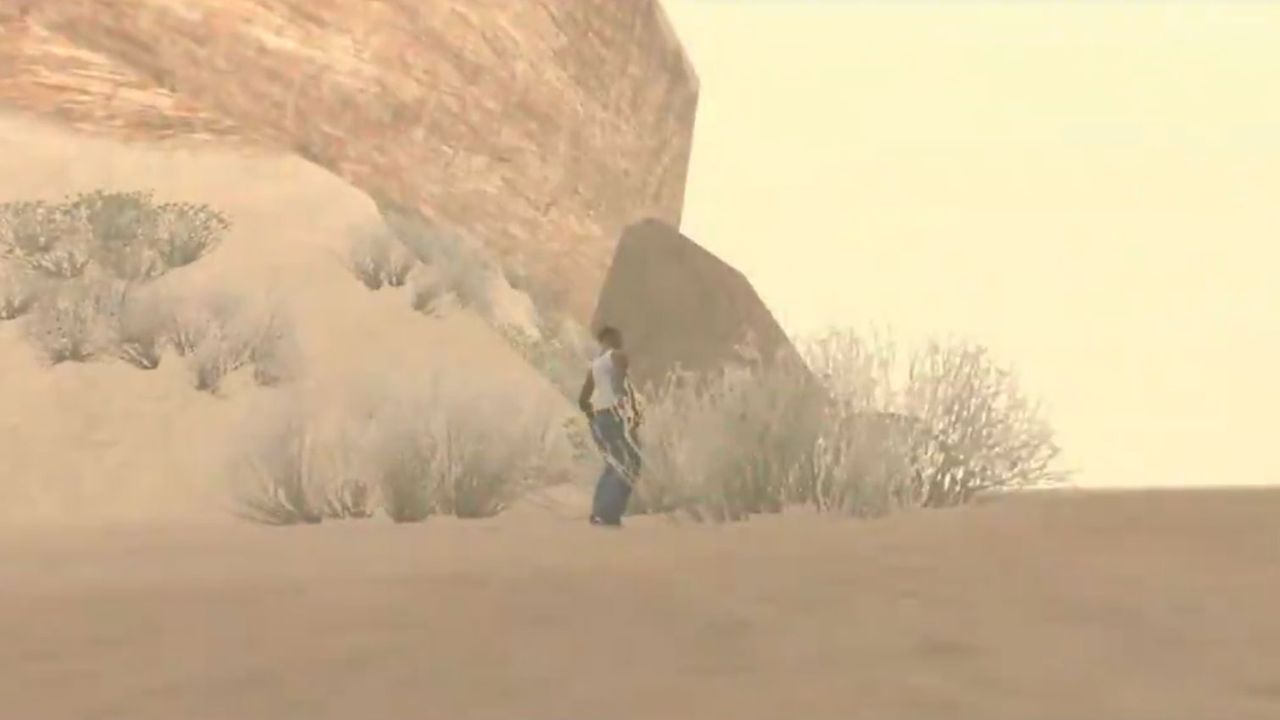 Man in desert