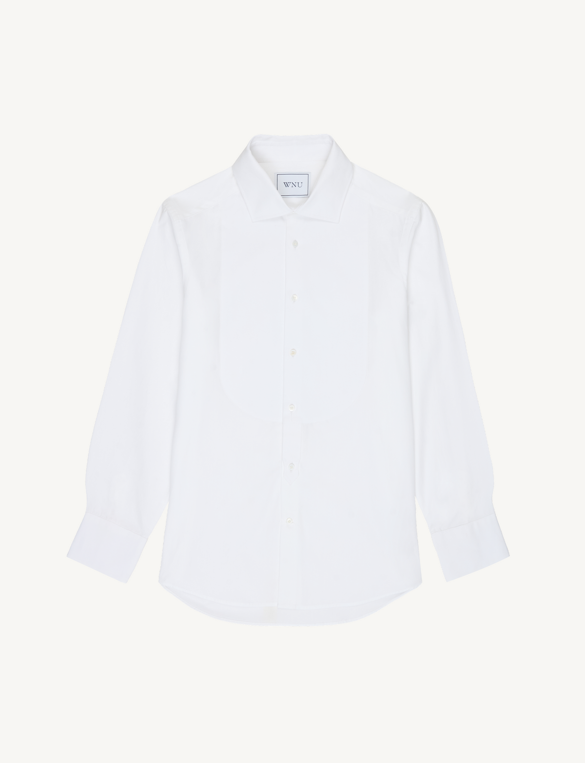 The Dress Shirt Curved Bib: Poplin, White