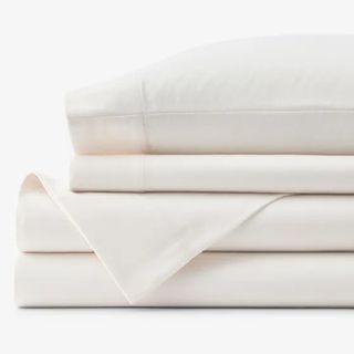 Cotton bed sheets in cream