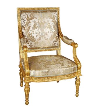 Gold antique bergere chair