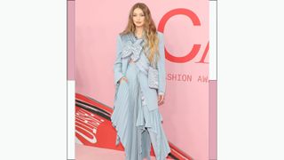 Gigi Hadid in pleated pants at the cfda awards in 2019
