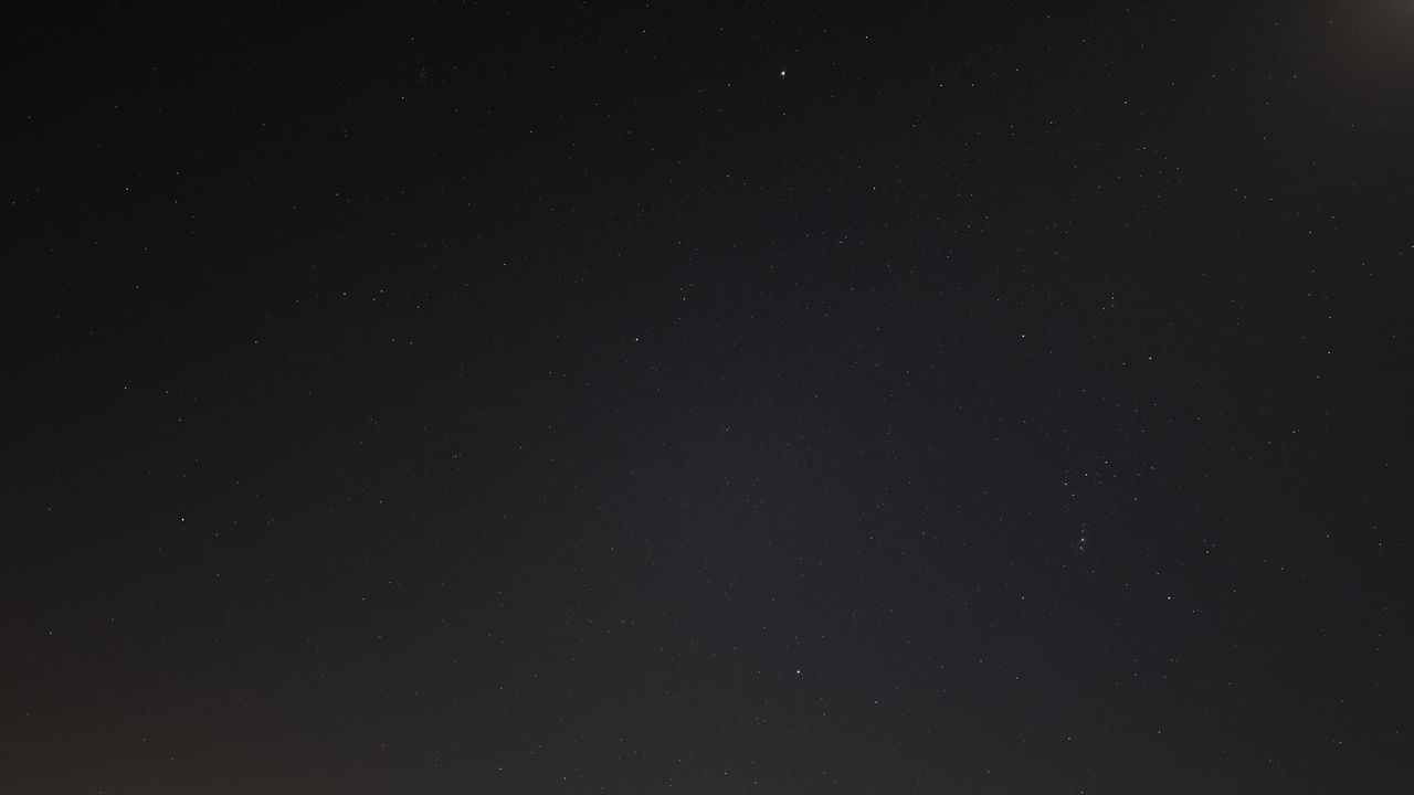 Orion in the starry night sky as photographed with Canon EOS R5 II and Canon RF 20mm f/1.4 L VCM.
