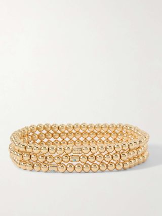 ROXANNE ASSOULIN, Baby Bubble set of three gold-tone bracelets