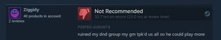 Negative Steam review of Baldur's Gate 3: "ruined my dnd group my gm tpk'd us all so he could play more"