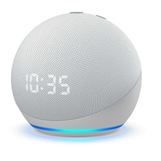 Amazon Echo Dot with Clock (5th Gen) Glacier White